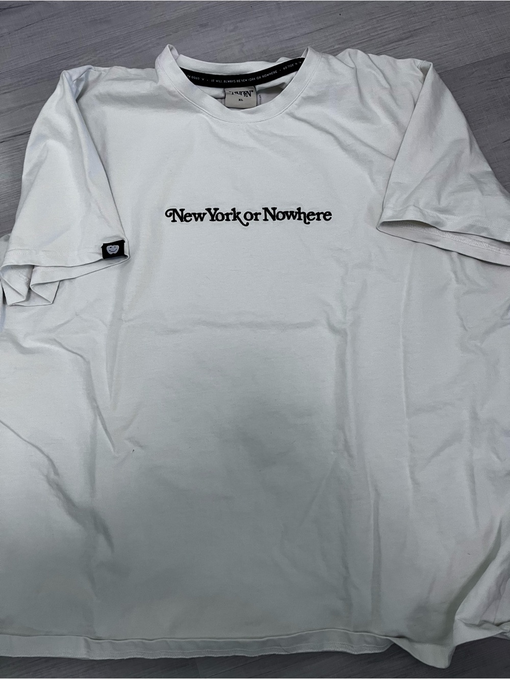 New York or Nowhere White Graphic Short-Sleeve Tee